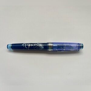 NWOT Sailor x Plus Pro Gear Slim Fountain Pen Jellyfish Broad Nib Silver Makie